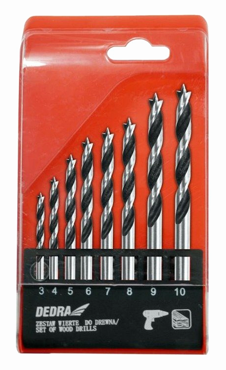 Zestaw wierteł do drewna 8 szt WDBS08 Dedra